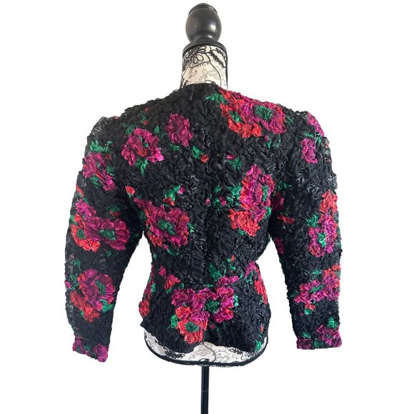 VICTORIAS SECRET Vintage Floral Blazer Jacket Size Small - Picture 5 of 8